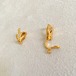 イヤリングパーツ変更 1ペア/フックピアス対応/イエローゴールド