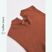 【2color】背中にリボンの風をまとうペプラムニット 《P0308》