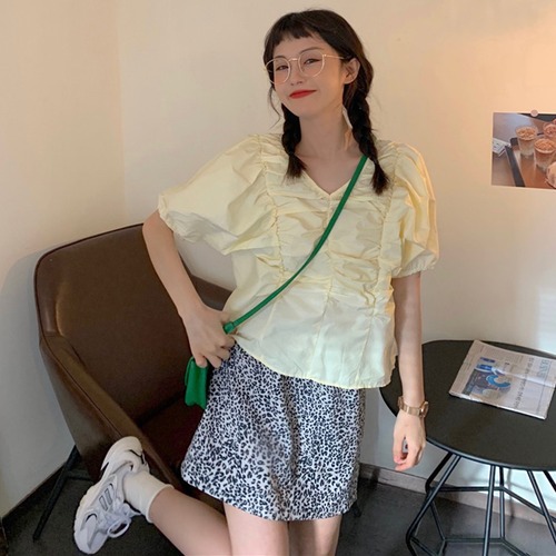 ✞ きれいめ☆Vネックスリーブシャツブラウス ✞ゴスロリ SM ミリ 甘ロリ クラロリ 和ロリ エレガント 黒ロリ 姫ロリ 華ロリ BB-BB0632389