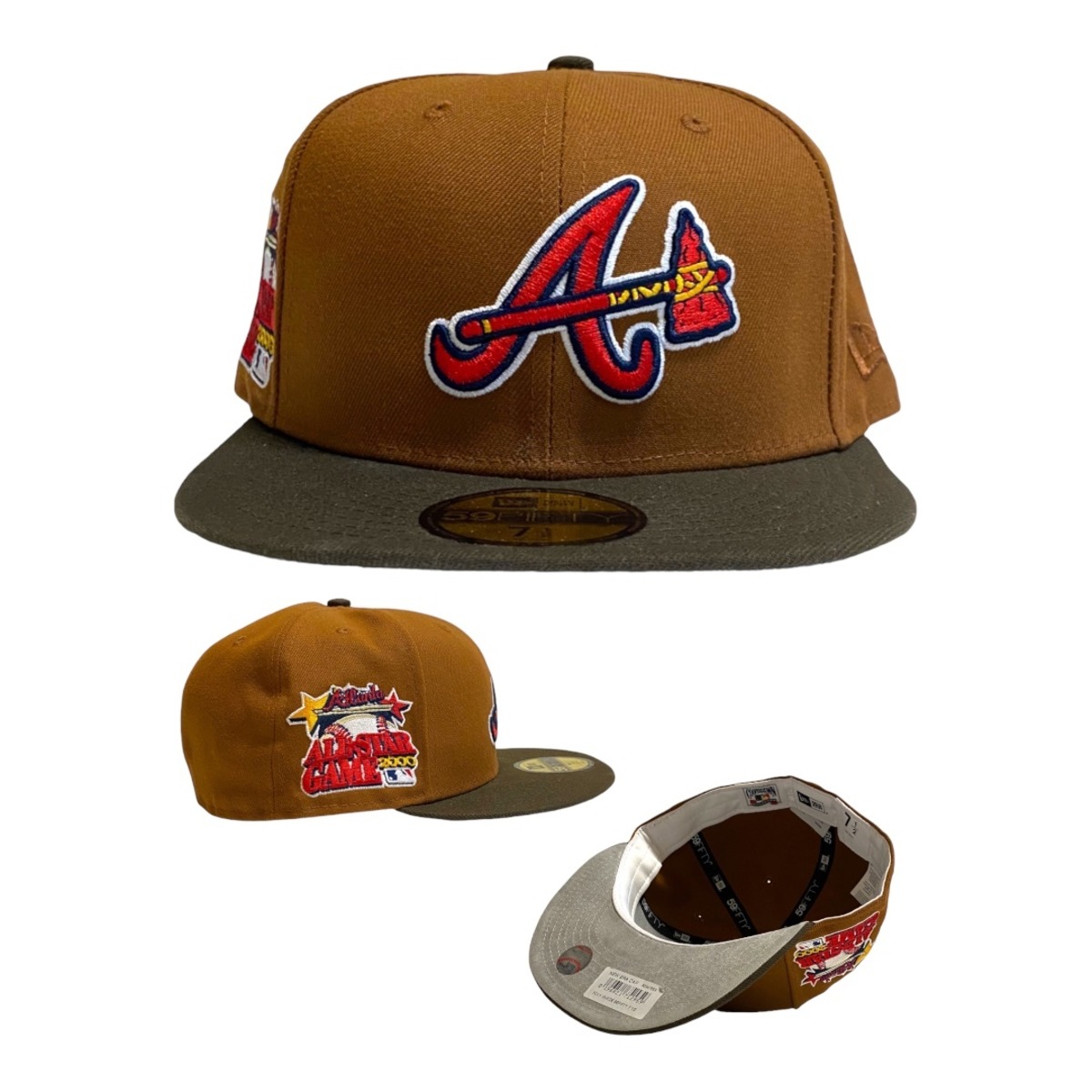 fitted cap brown