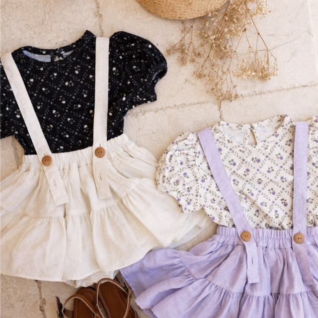 【予約】送料無料 Wonny Ribbon 26 s/s Mia skirt (blue/yellow/light beige/pink/light purple)