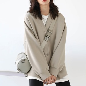 Relaxed v‑neck mid‑length cardigan (SN291)