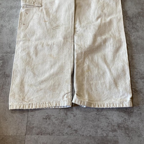 00s- Dickies ペインターパンツ ホワイト トリプルステッチ 無地 エルサルバドル製 34/32 pants 詳細写真18