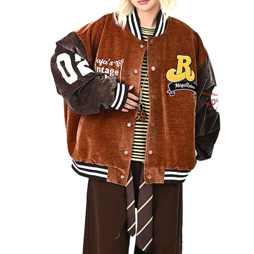 ワッペンデザインレトロブルゾン R01189 ワッペンデザインレトロブルゾン R01189