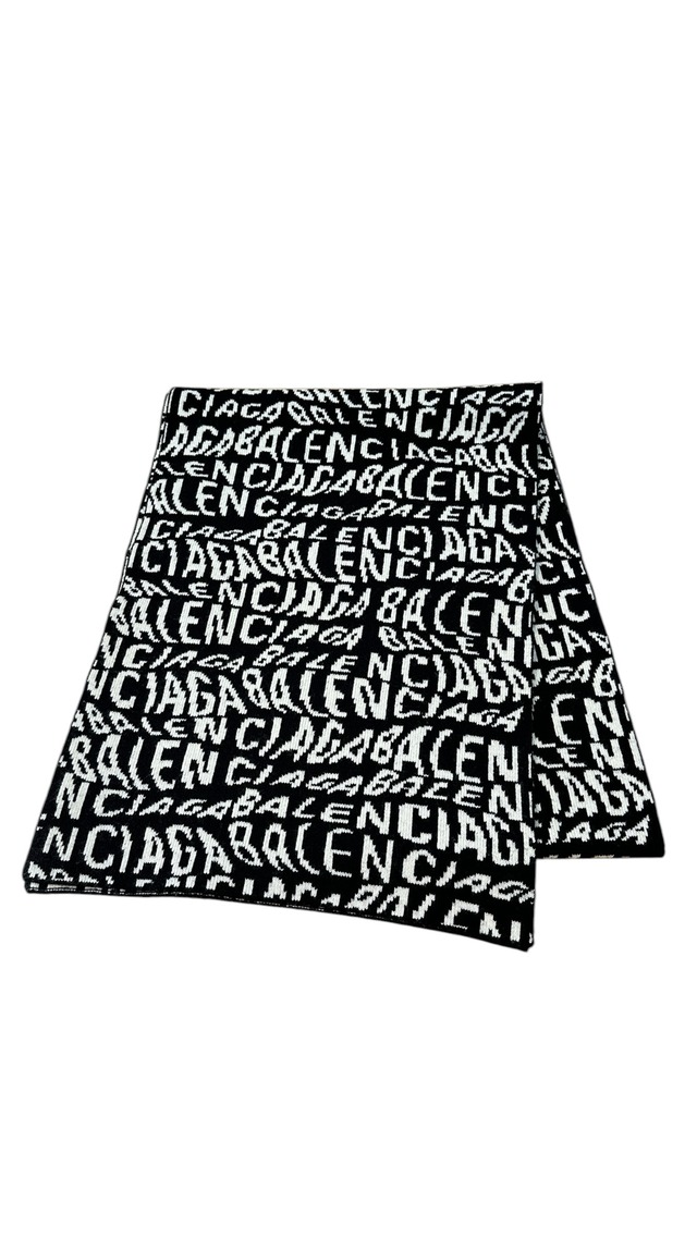BALENCIAGA バレンシアガ 大判マフラー ロゴ 27464-2026010