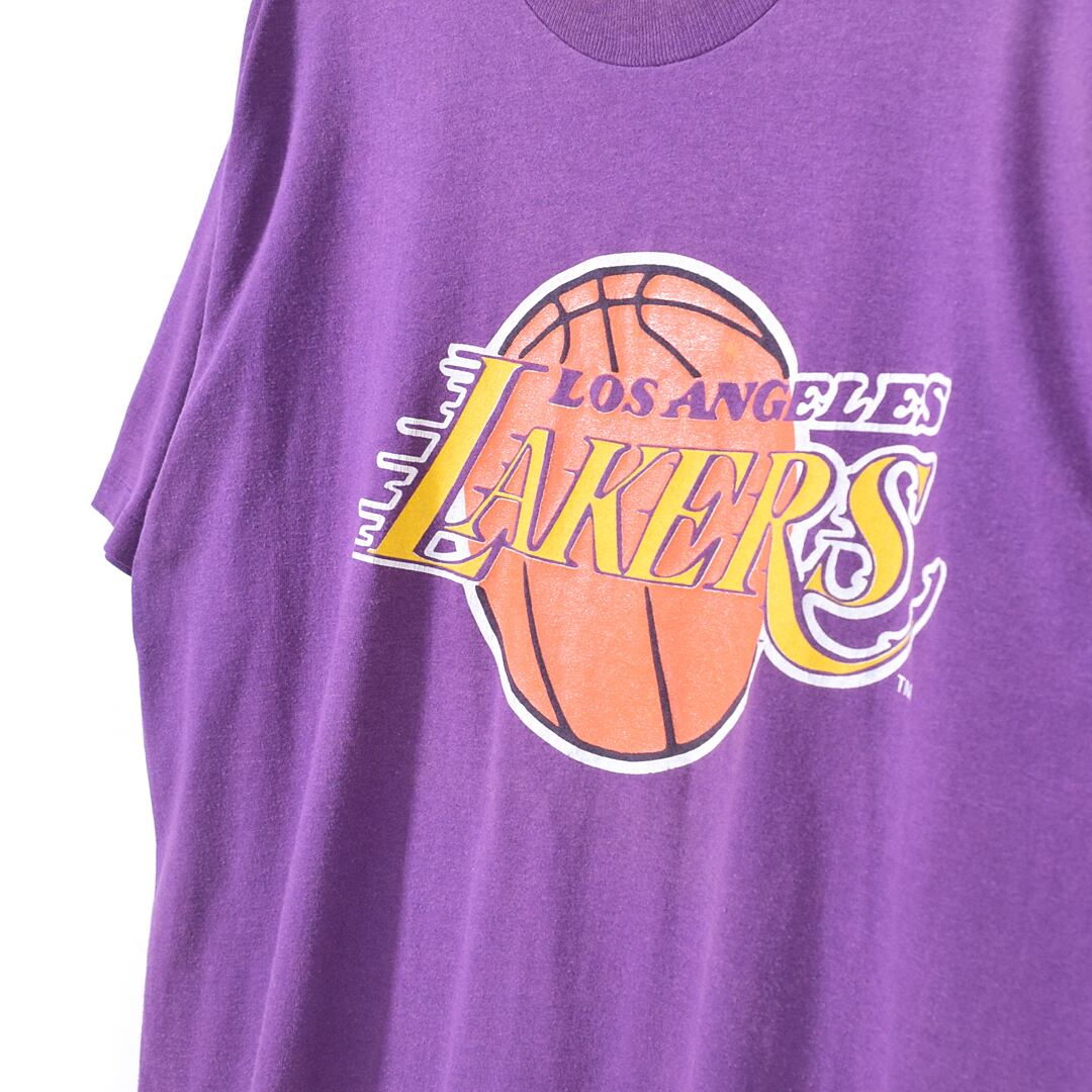 80s ロサンゼルスレイカーズ USA製 ヴィンテージ Tシャツ パープル NBA 