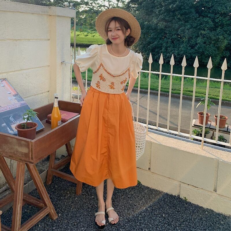 スカート サマーシャツ ストリート 夏物 1号婦人43545191464