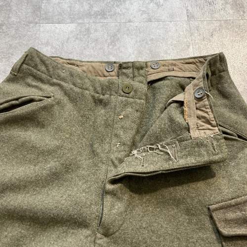 40-50s スウェーデン軍 実物 M-39 ウールカーゴパンツ 詳細写真4