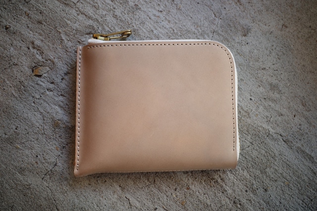 AMIACALVA(アミアカルヴァ) / Cordvan Zip Short Wallet - NATURAL-