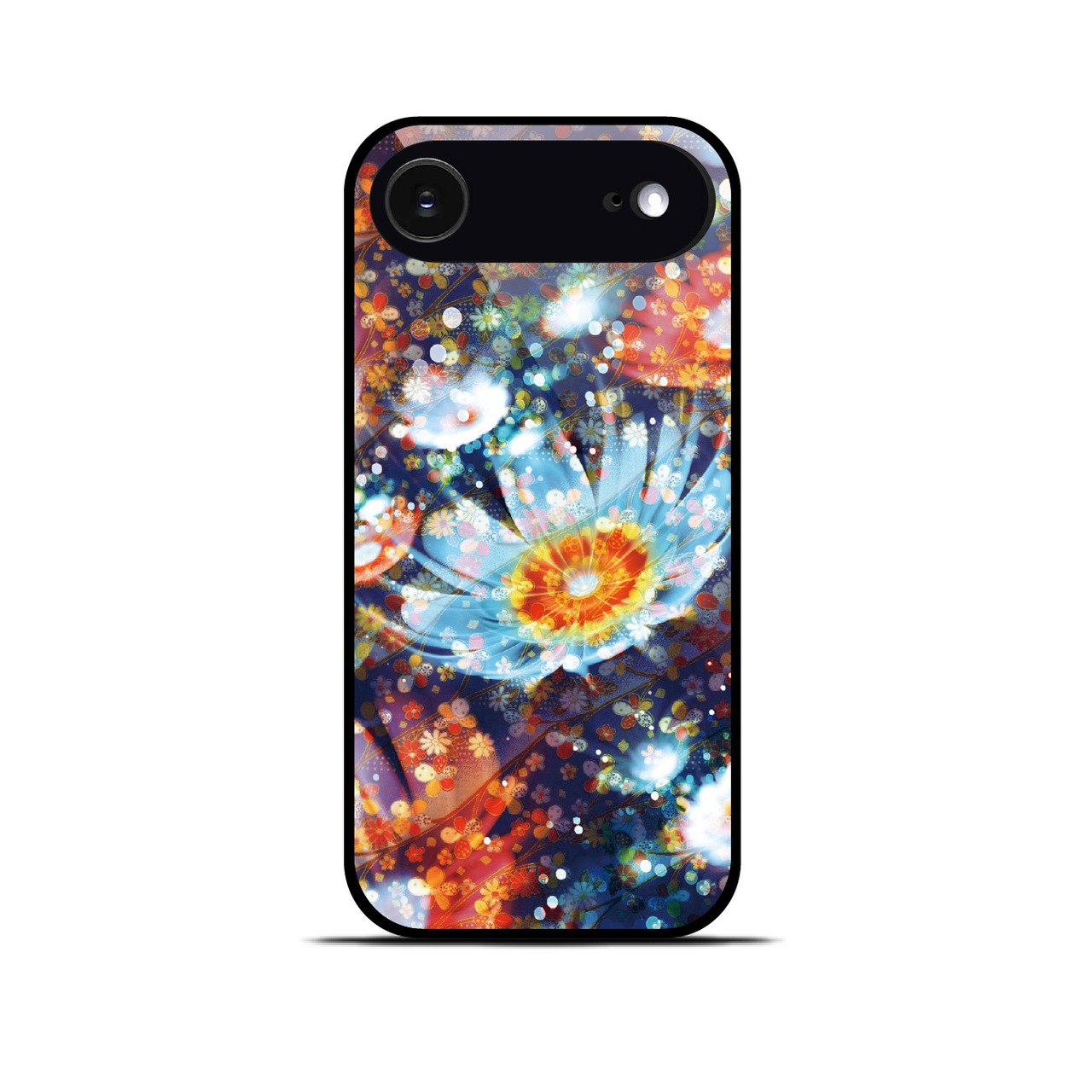 華誕 - 和風 角丸型 強化ガラスiPhoneケース