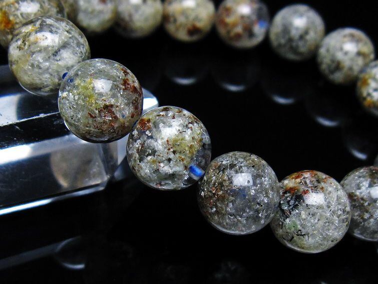ガーデンファントムクォーツ ブレスレット トルマリン入り 12mm 一点物