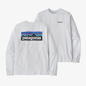 patagonia M'S L/S P-6 LOGO RESPONSIBILI-TEE WHITE