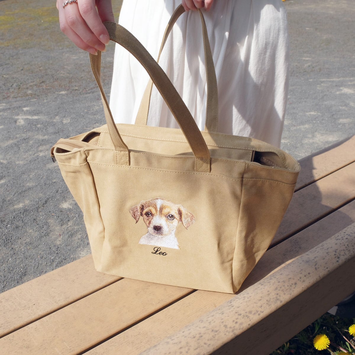 ワッペンpresent／ ペット写真からつくるリアル刺繍｜くすみカラー