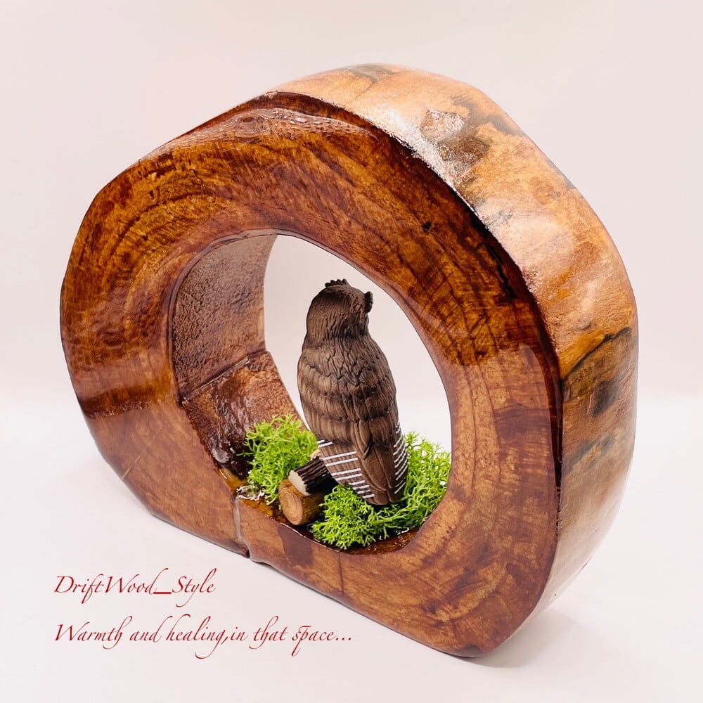 流木 鷹 レジン加工済み 置物 流木 鷹 レジン加工済み 置物 流木 鷹