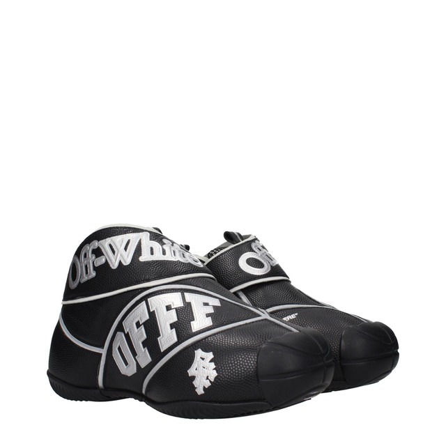 【新品】OFF-WHITE オフホワイト メンズ スニーカー レザー ブラック OMIA29GLEA0011072