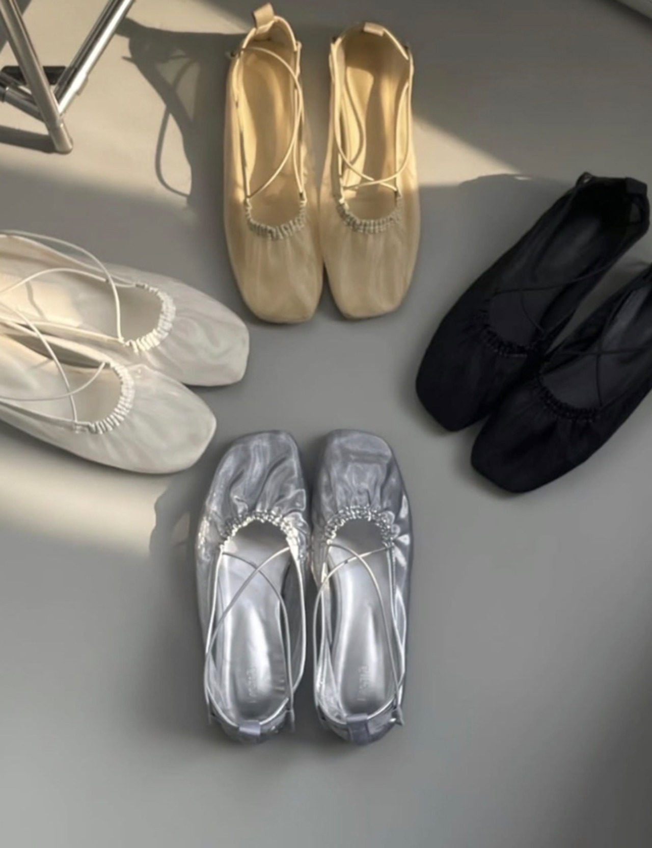 【新作5％OFF・3日間】See-through Flat Shoes_4colors