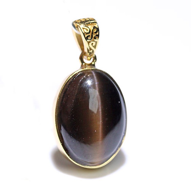 〔J362-10〕SV925 シリマナイトキャッツアイ ペンダントトップ 珪線石【ランダム発送】