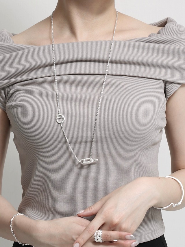 s925 Axis Chain Long Necklace