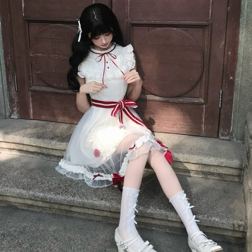 EmilyTempleCuteワンピース リボン いちご ケーキ ゴスロリ