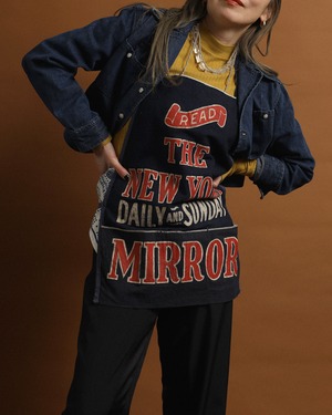 1940-50's New York / News Paper Denim Apron - 1