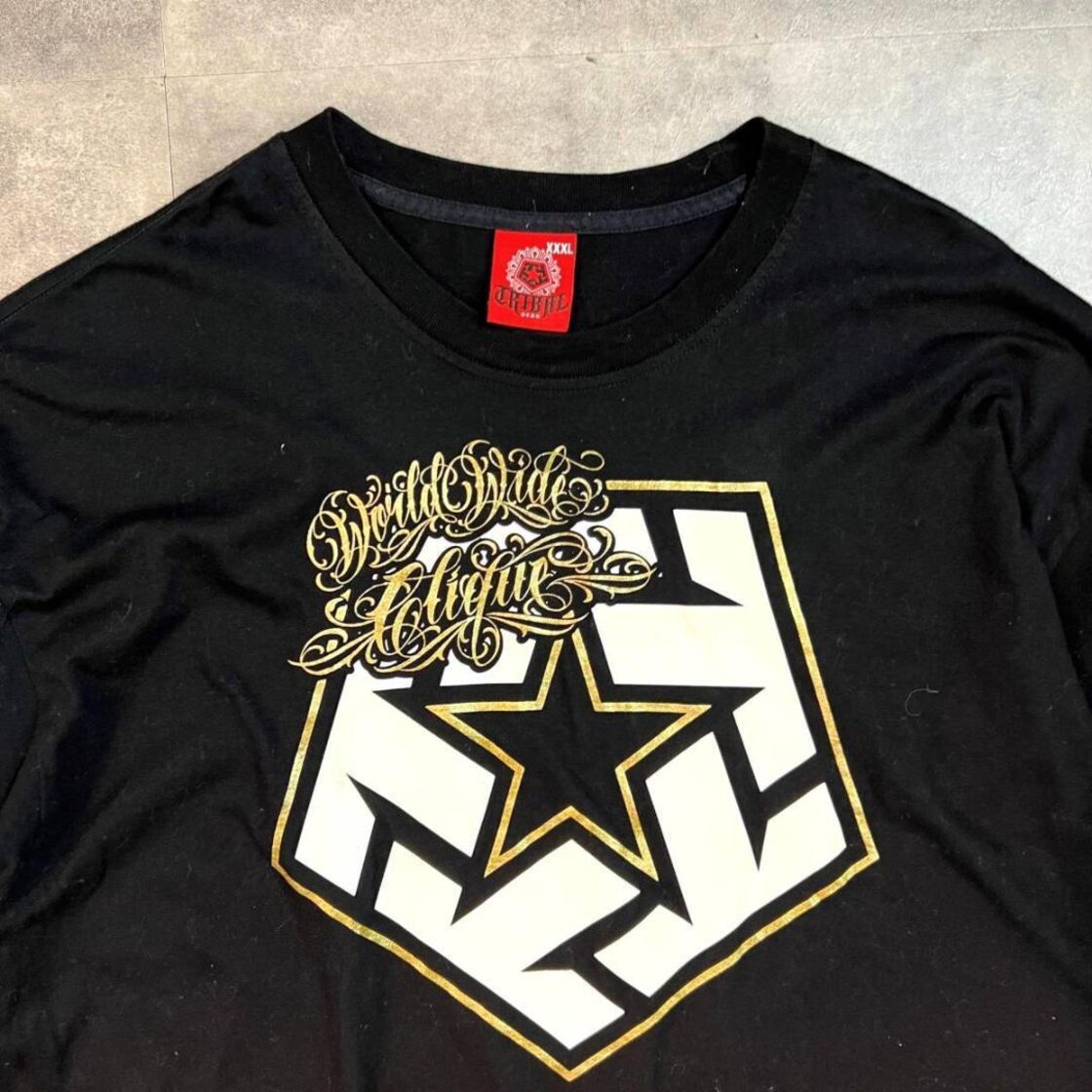 00s トライバル 半袖Tシャツ ブラック 3XL TRIBAL Gear ストリート 