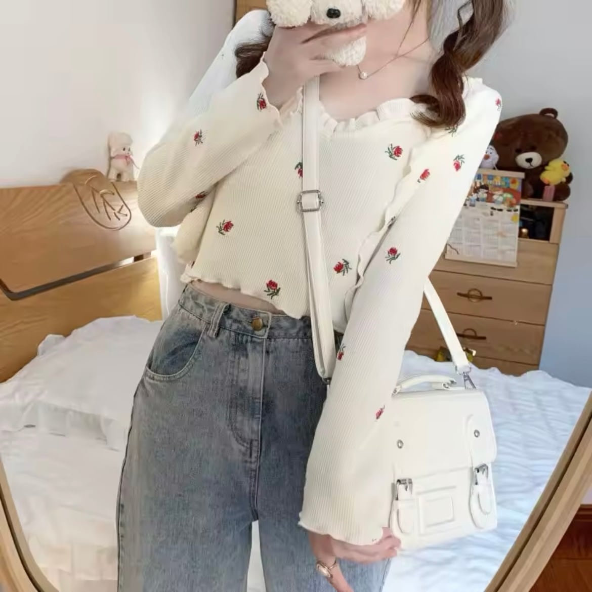 フラワーキャミソール&カーディガン