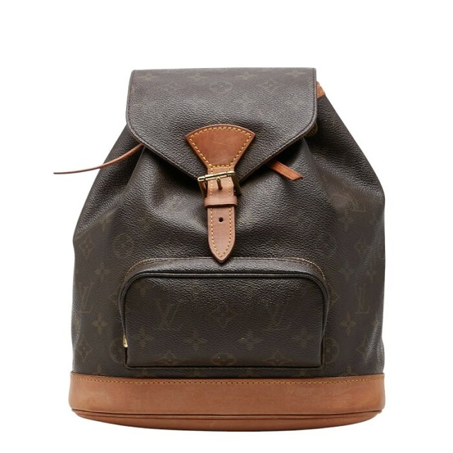 ルイ ヴィトン モノグラム モンスリMM リュック バックパック M51136 ブラウン PVC レザー レディース LOUIS VUITTON 【中古】