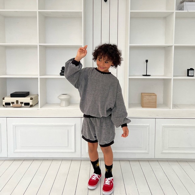 《送料無料》予約:モノクロセットアップ【cantuccistudio】※ジュニアサイズ