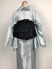 【受注商品】Rumi Rockきもの「バーズアイ」シルバー 　[B461]