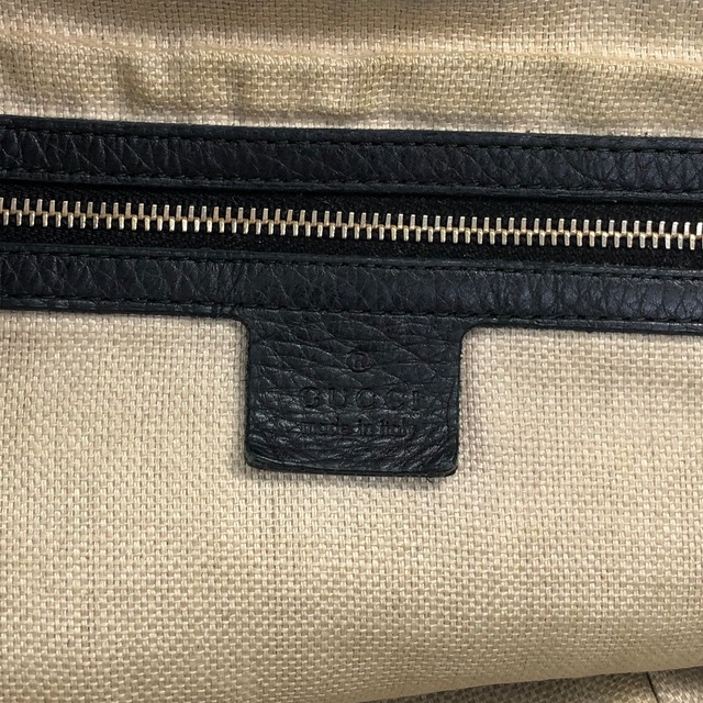 GUCCI グッチ ショルダーバッグ ブラック ロゴ レザー セミショルダーバッグ vintage ヴィンテージ オールド 4wyrtg