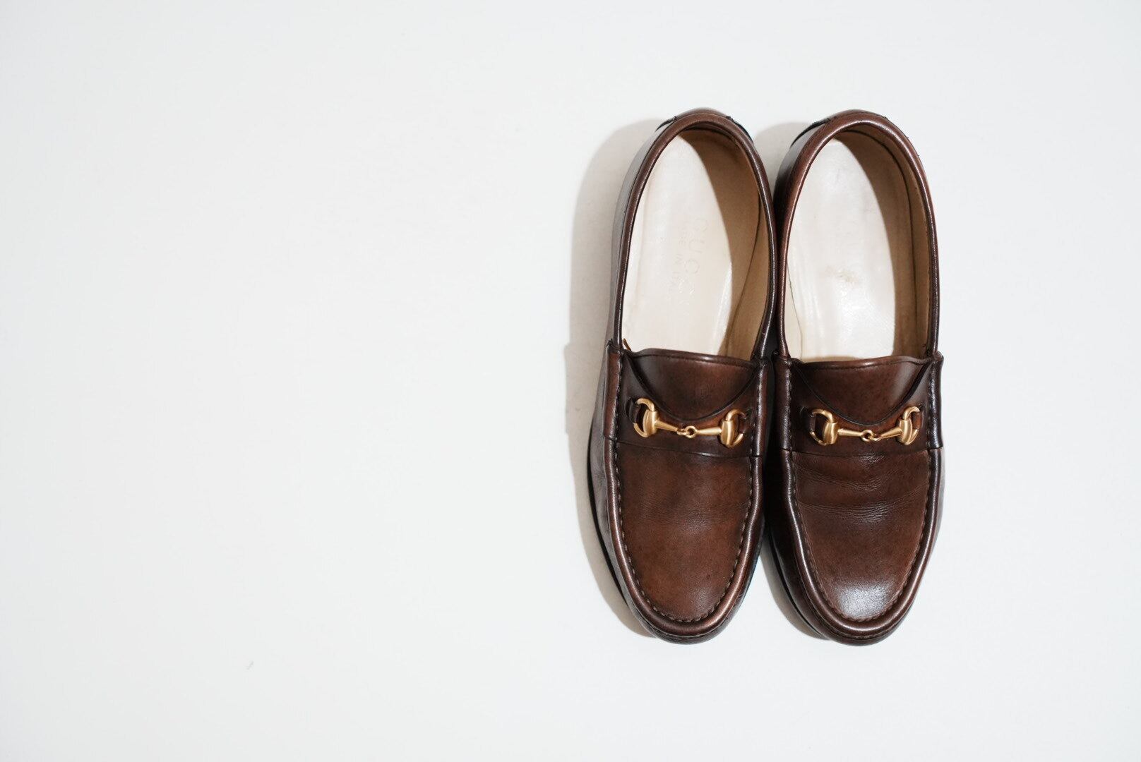 Old Gucci ホースビットローファー 44.5 布タグ | JUST LIKE HERE