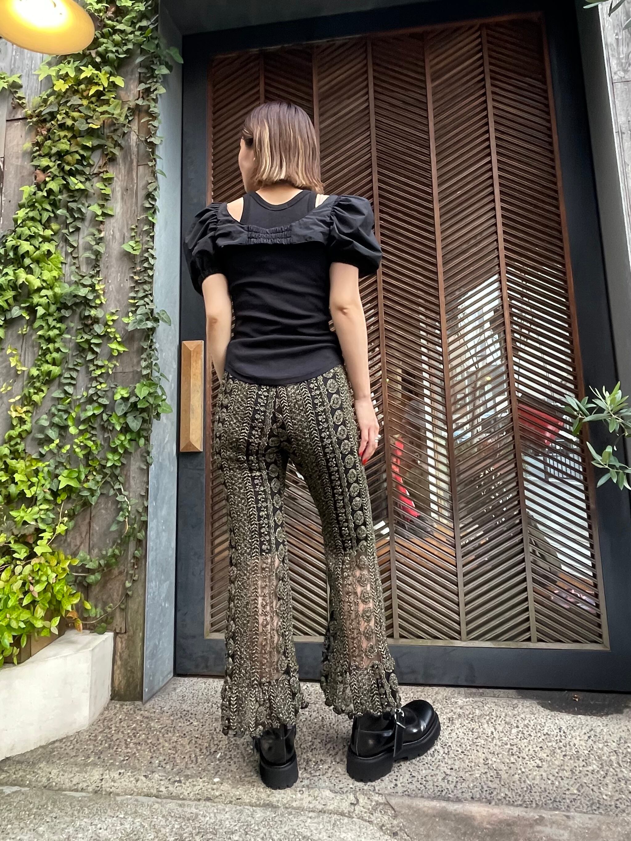 23AW】FUMIE TANAKA フミエタナカ / tulle embroidery pants | TRENT 