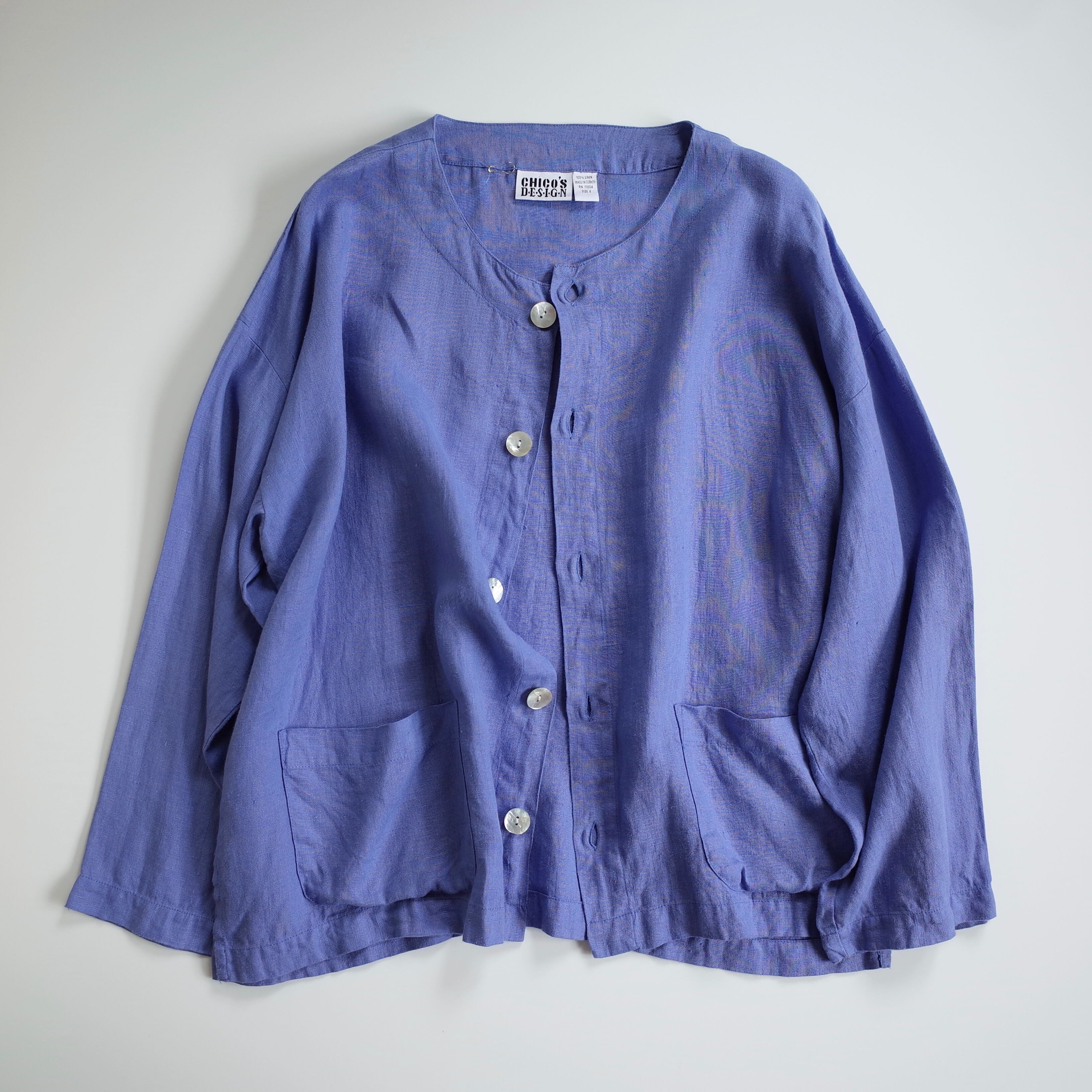 No collar linen jacket