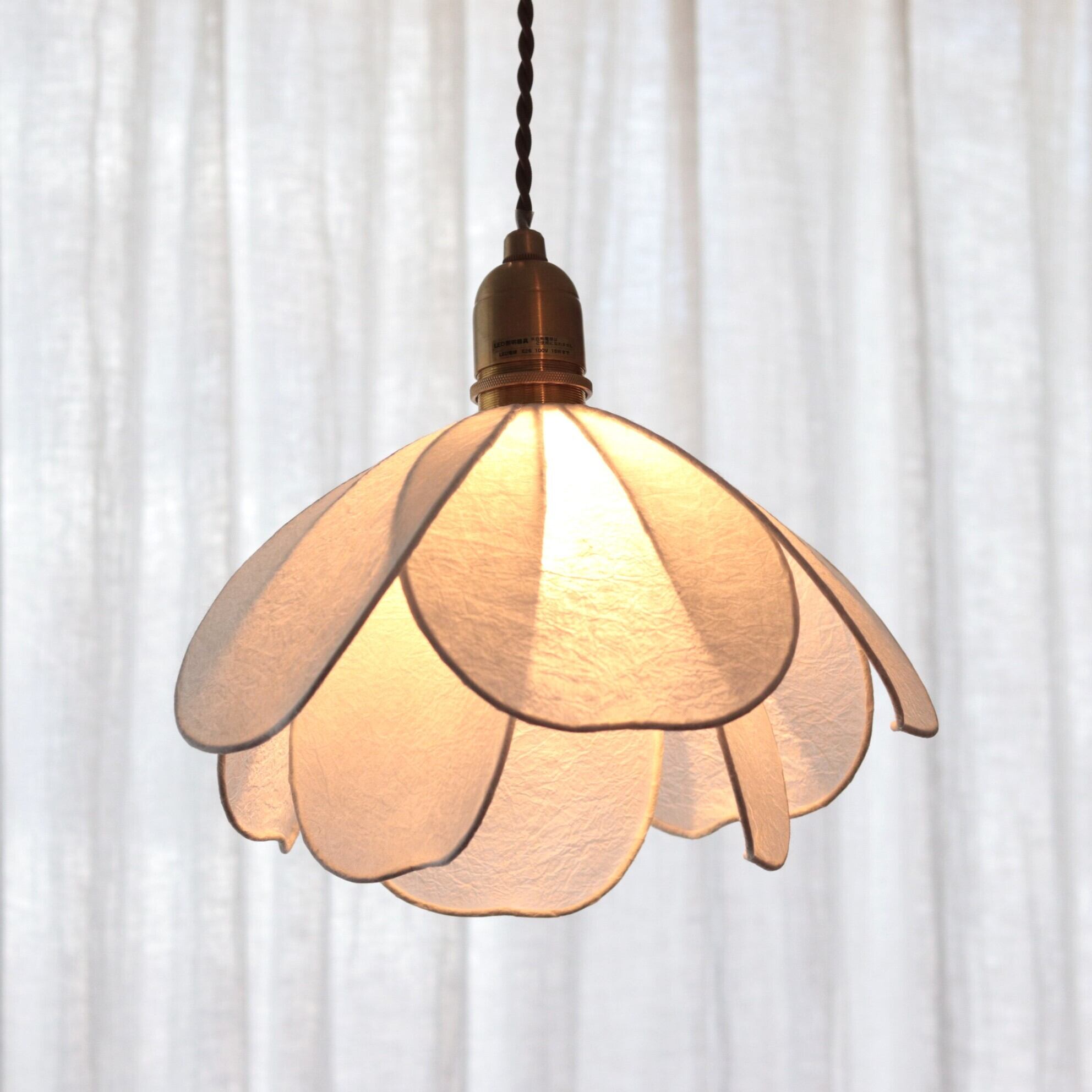 和紙ランプ 照明】和紙シェードのペンダントライト 白/L | ジーフラット