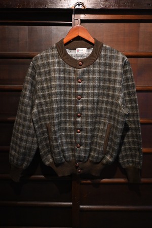 70's d/s VintageRollycott  J.R. Salgueda Olot Wool Blend front button Cardigan 48　256