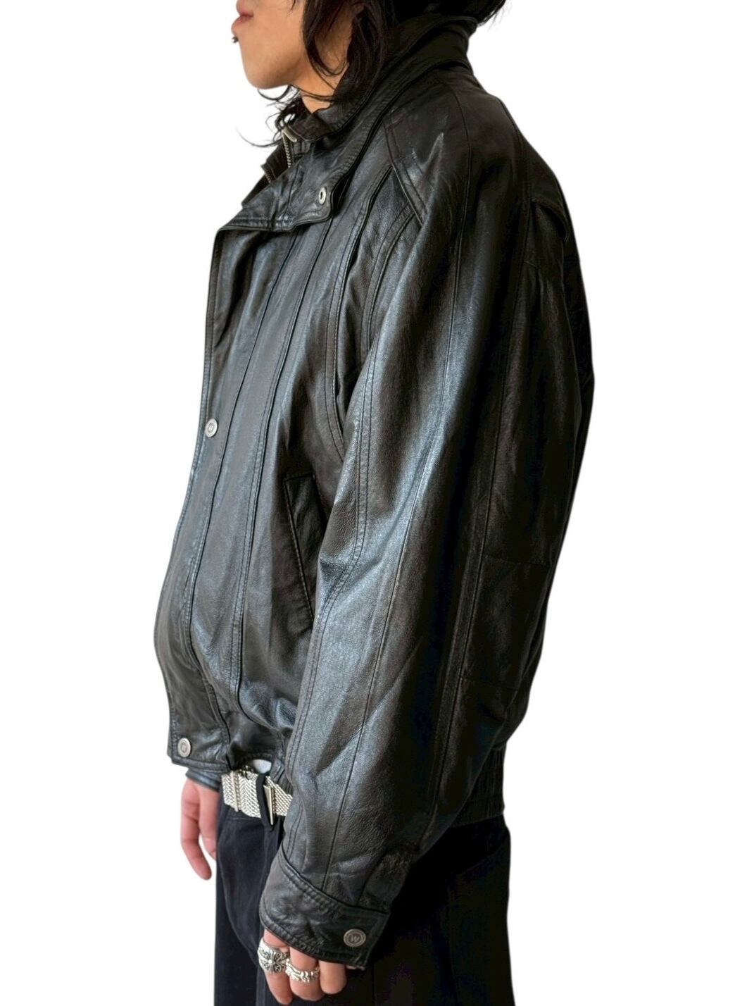 WILSONS LEATHER】 Docking layered design leather jacket
