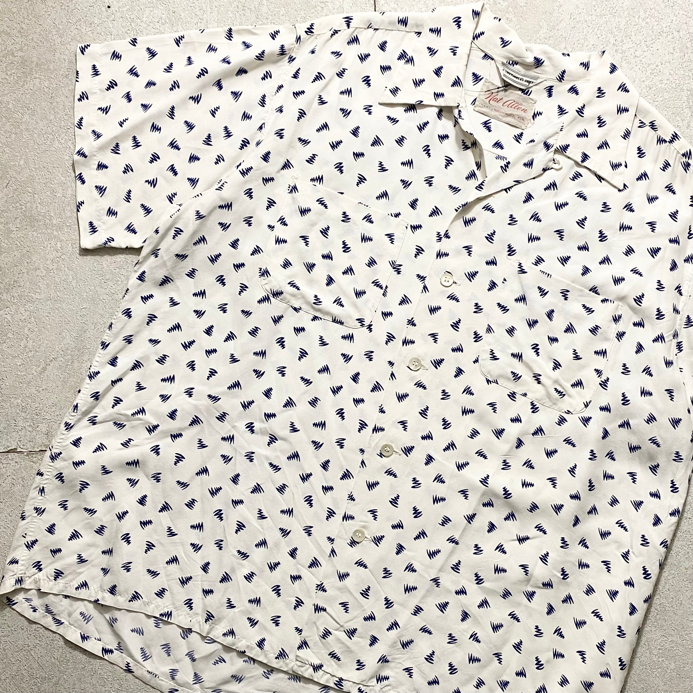 vintage 1950's atomic pattern rayon shirt | NOIR ONLINE