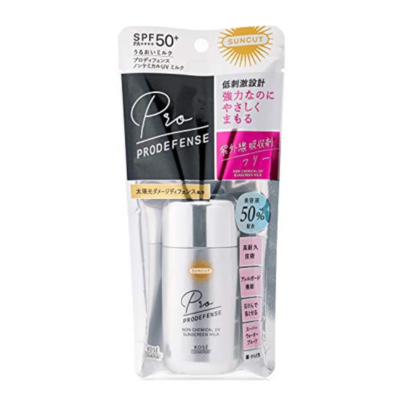 サンカット KOSE プロディフェンス ノンケミカル処方日焼け止め UV ミルク 紫外線吸収剤フリー 60mL 無香料 60ミリリットル (x 1)