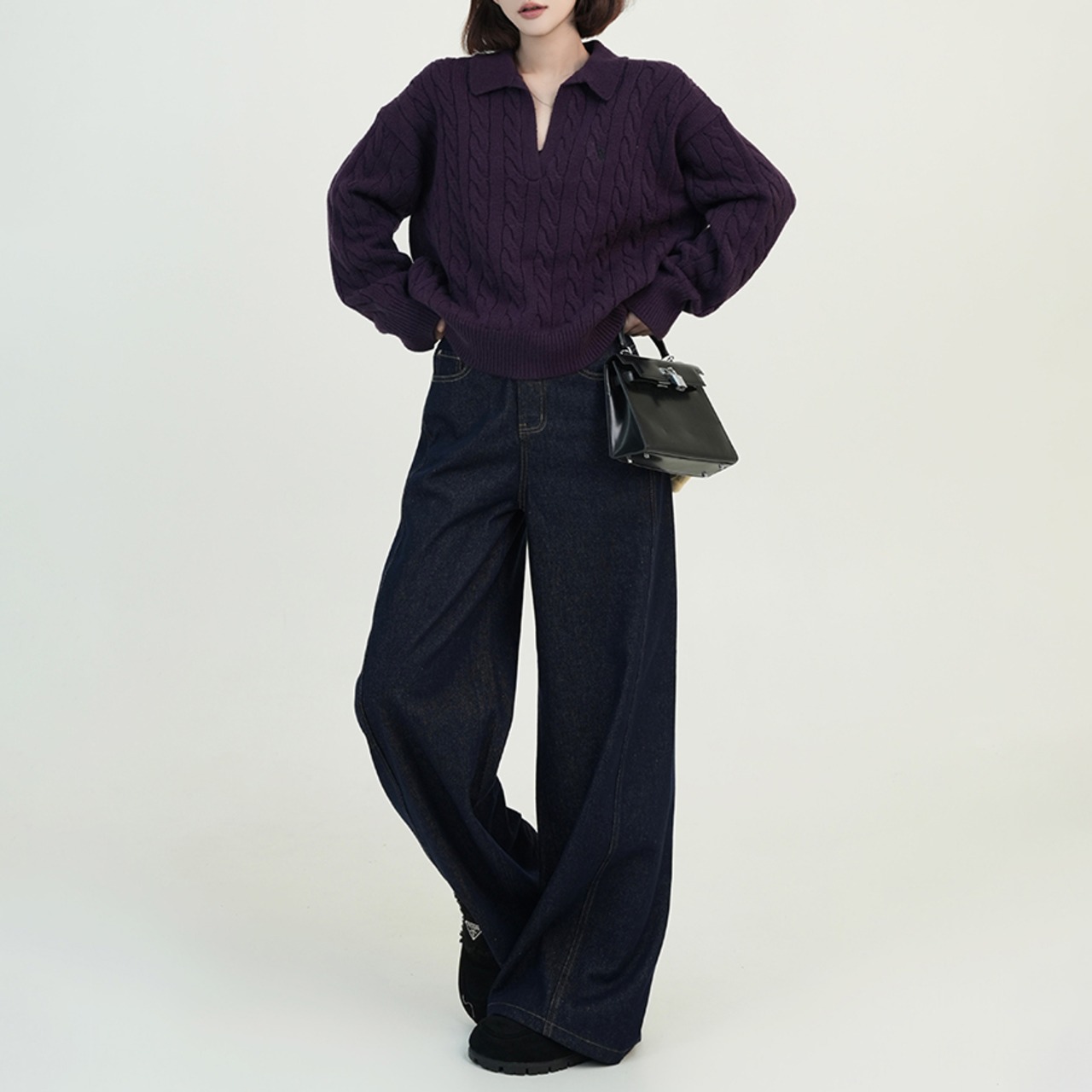 フルレングス ストレートデニムパンツ H0021