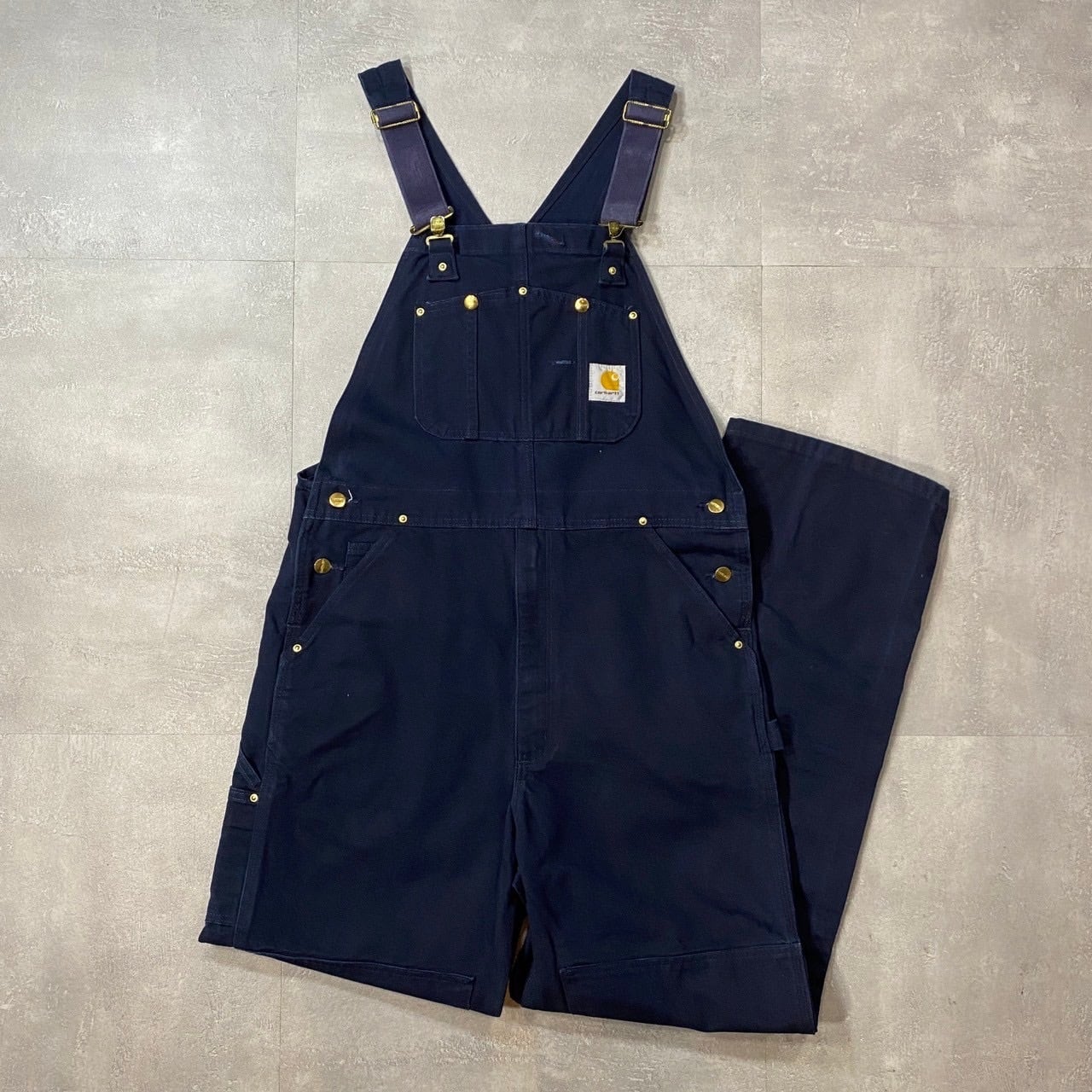 《実寸W35 L31》Carhartt カーハート オーバーオール ダブルニー デニム No.4163s