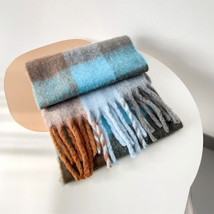 カシミヤ風 マフラー レディース 大判 秋冬 防寒 保温 おしゃれ 大人 かわいい きれいめ フェミニン チェック柄 ストール 大人可愛い 大人女子