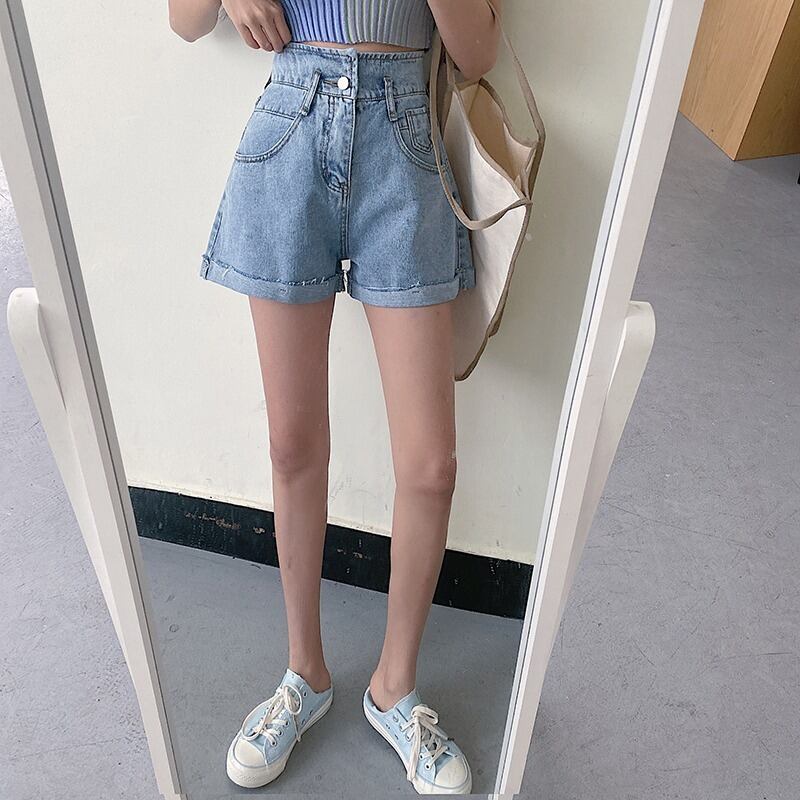 ハイウェストパンツ ルーズ薄手カジュアルショーツ ブルマー YY-ファッション54141770447