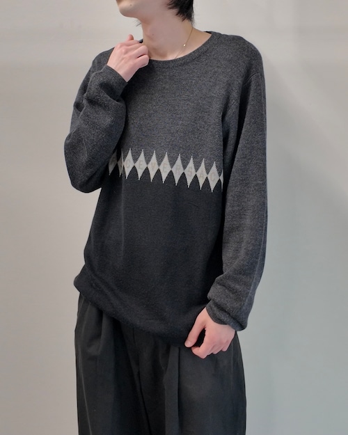 【GIANNI VERSACE】diamond pattern knit