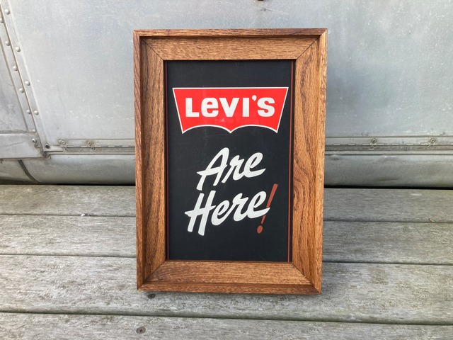 Levi’s 70s store display counter board “Levi’s Are Here”