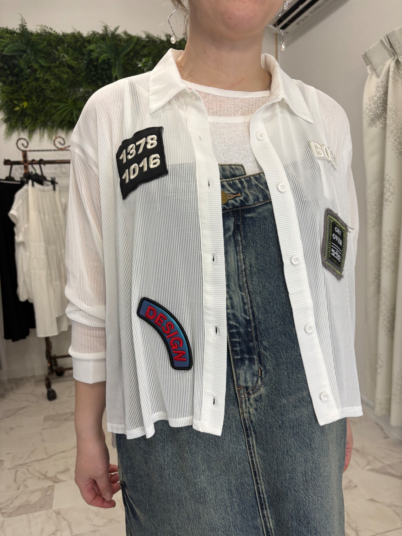 【La dulee】ワッペンシアーシャツ　851108-1