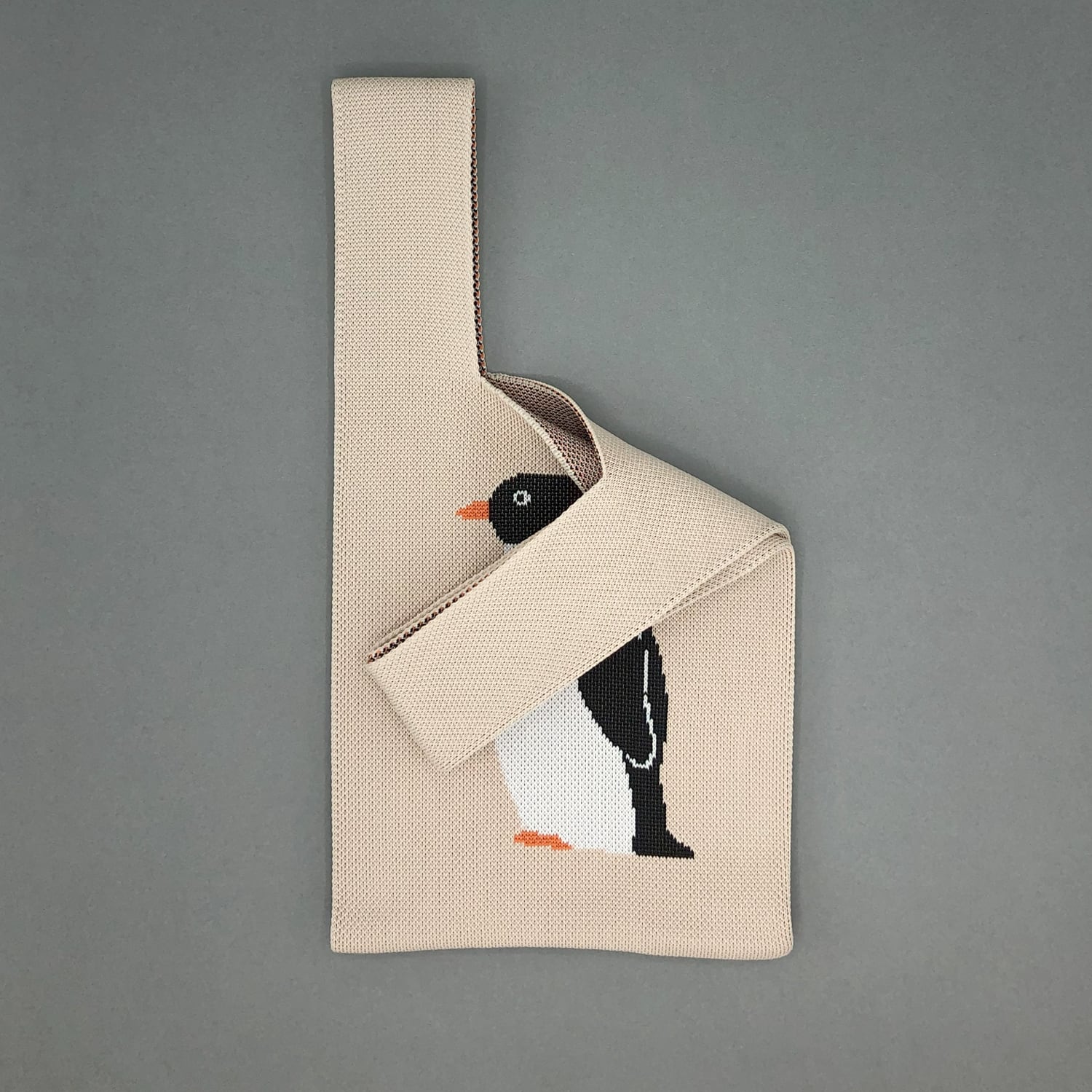 JIN KITAMURA】KNIT MINI MARCHE BAG ペンギン ニット ミニマルシェ