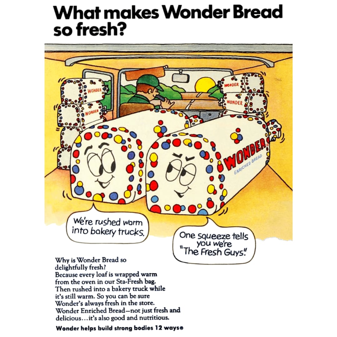 ☆ VINTAGE 1999 ☆【 Wonder Bread ( ワンダーブレッド ) 】Snackin Friends『 フレディ・ザ・フレッシュガイ 』ビーンぬいぐるみ / プラッシュ plush〚アメリカン雑貨 アメトイ〛