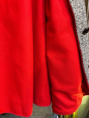 60's black tweed coat