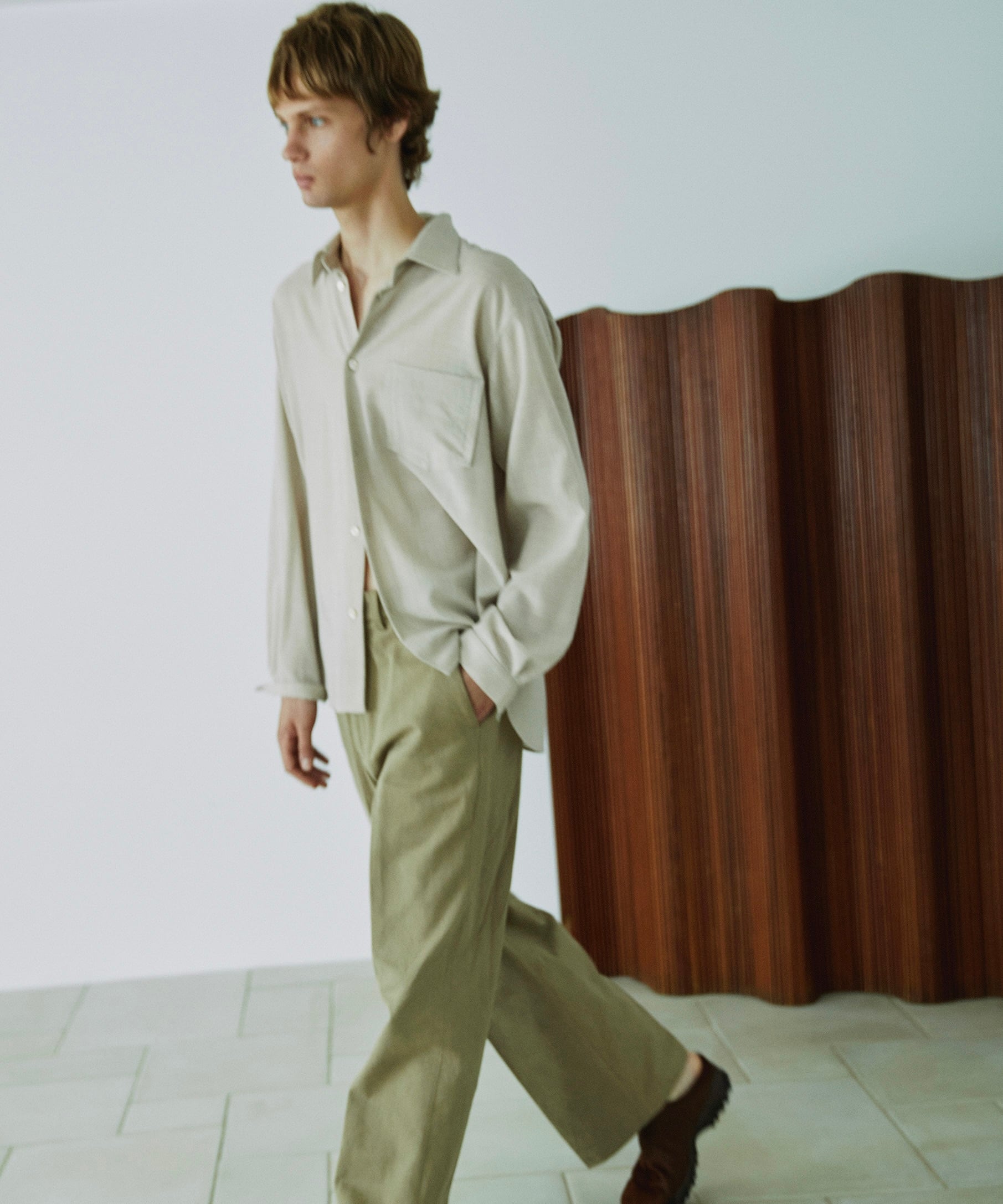 MATSUFUJI / M261-0301D / VINTAGE FABRIC UTILITY SHIRT (BEIGE