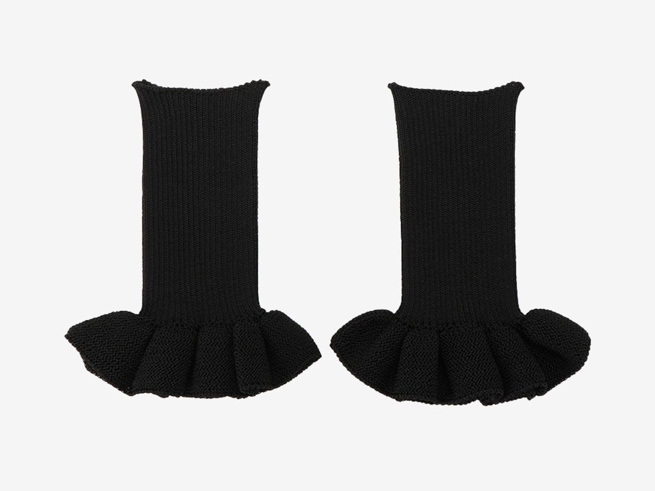 UMILE Yarn FRILL CUFFS / BLACK